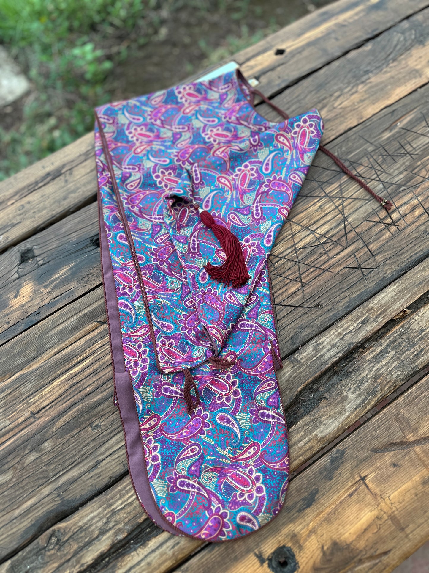 Handmade Silk Kabalakhi – Unisex Hooded Scarf by Moikhvie Kabalakhi