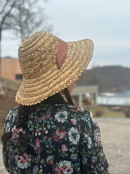 Moskana brown straw hat handmade sophiko