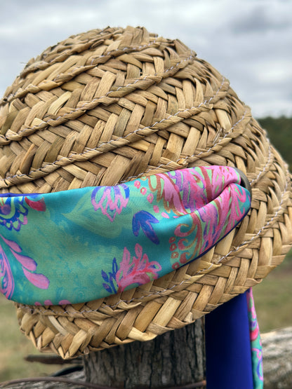 moskana purple straw hat manoni