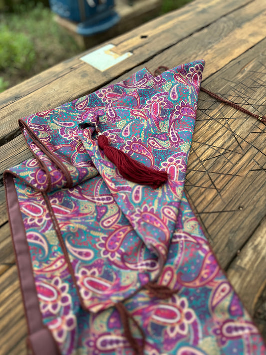 Handmade Silk Kabalakhi – Unisex Hooded Scarf by Moikhvie Kabalakhi